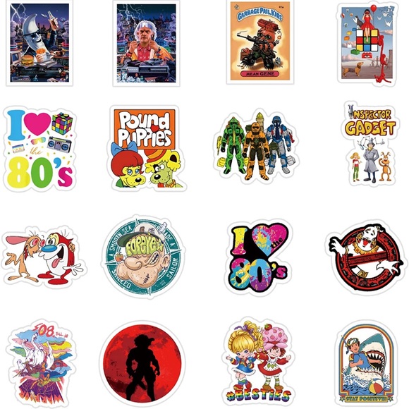 80’s Stickers 12 Vinyl Stickers - Mystery Bundle - Picture 3 of 5